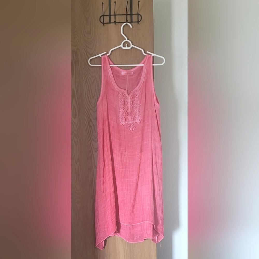 Simply Couture Pink Cotton Dress Large